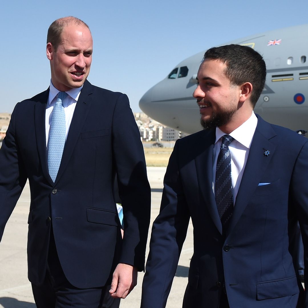 Prince William welcomes Queen Rania's son to Windsor Castle