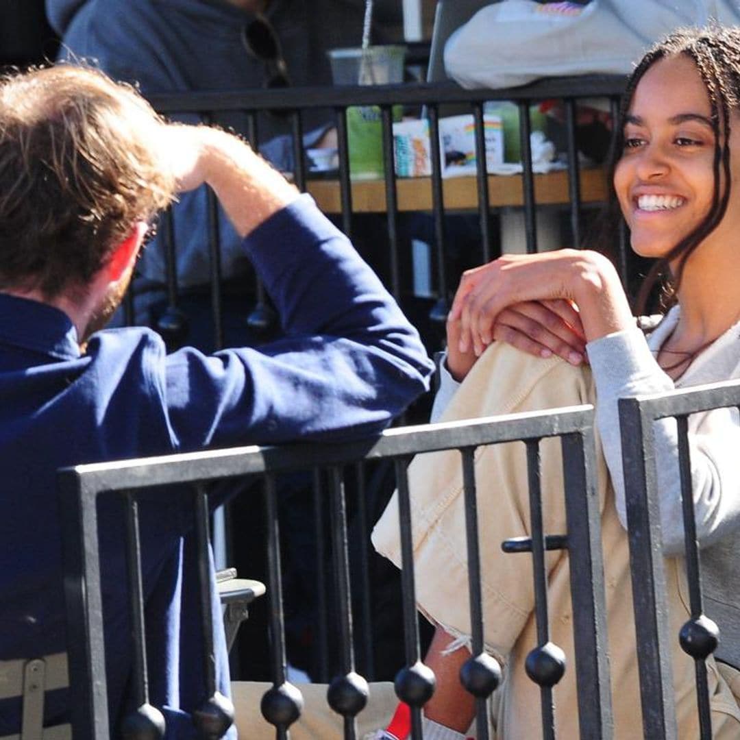 Malia Obama is seen grabbing coffee with a friend in Hollywood