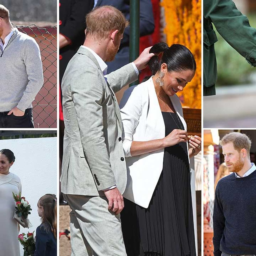 Prince Harry turns hairstylist for Meghan Markle and more royal tour PDA moments