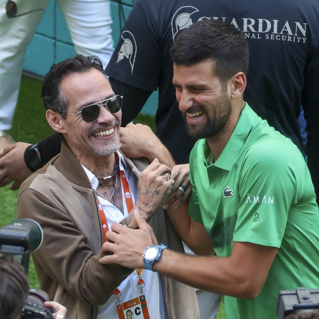 Marc Anthony and Novak Djokovic are each other's biggest fans after meeting at the Miami Open