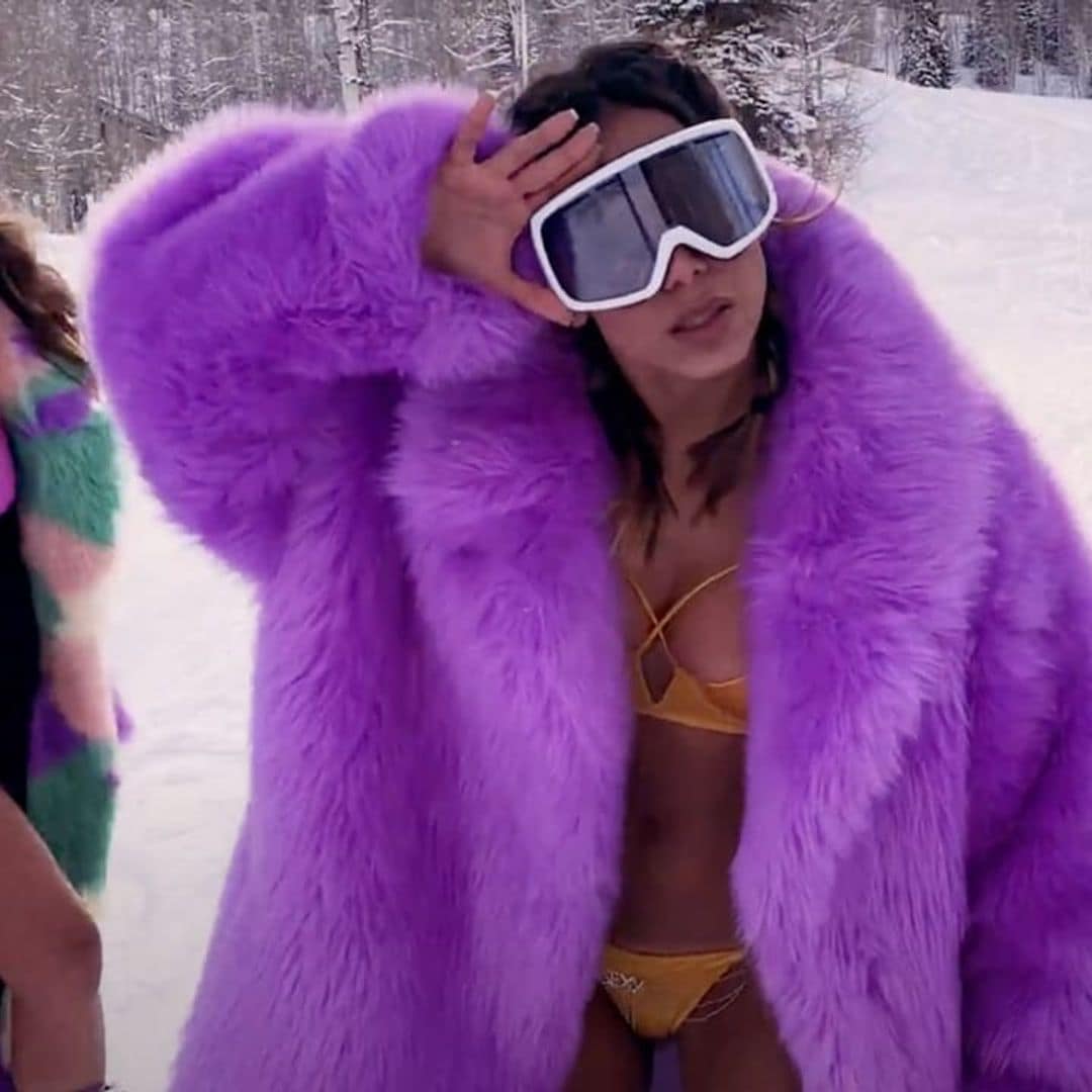 Anitta brings the heat to Colorado while skiing in a bikini for ‘Loco’ music video