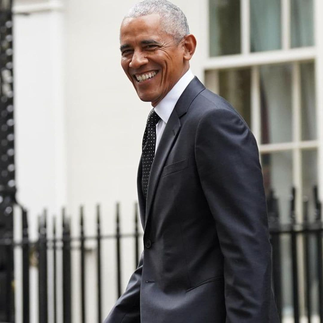 King and Princess welcome former President Barack Obama to castle