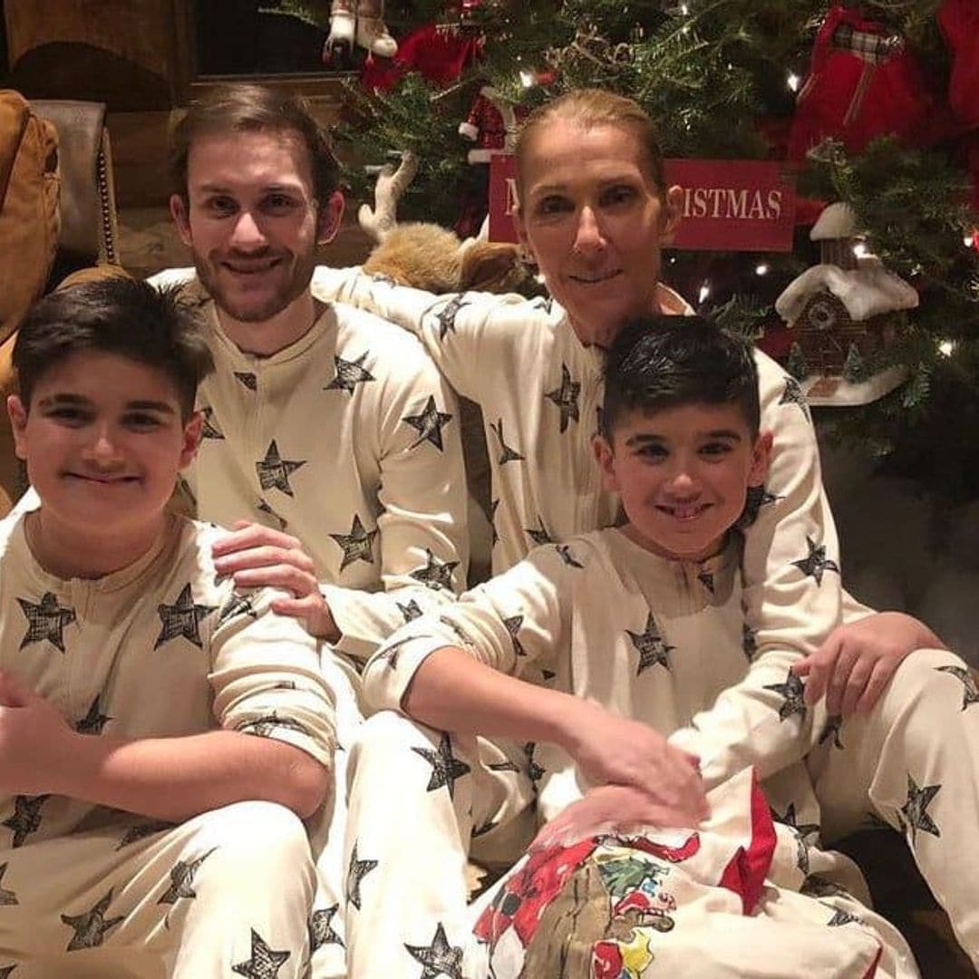 Celine Dion posts precious family pic in matching Christmas PJs