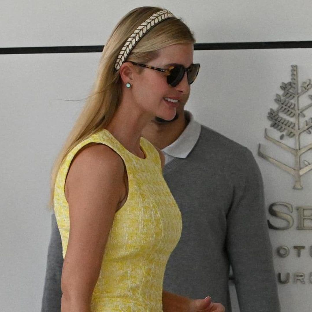 Ivanka Trump wears preppy yellow dress while at the Four Seasons Miami