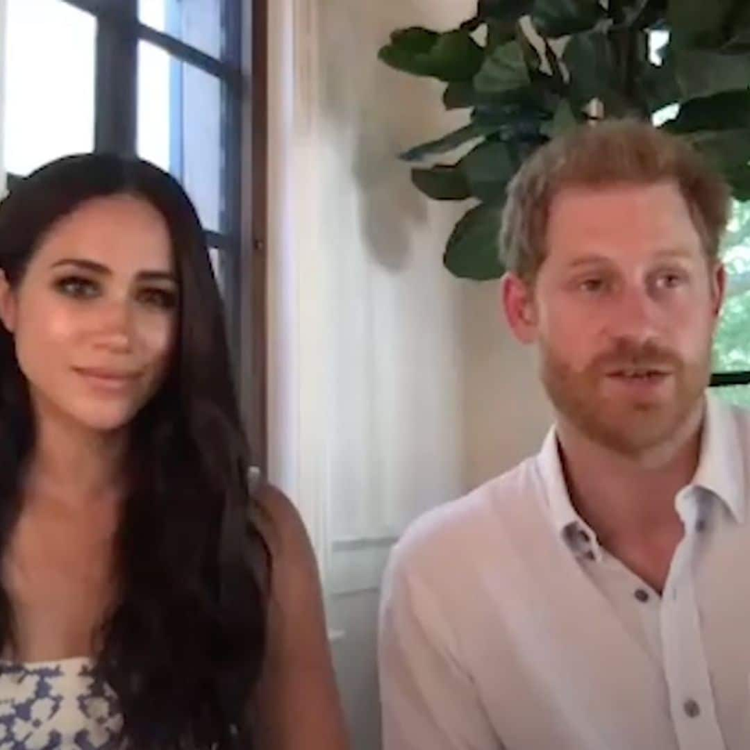 Meghan Markle and Prince Harry make first joint appearance from their new home