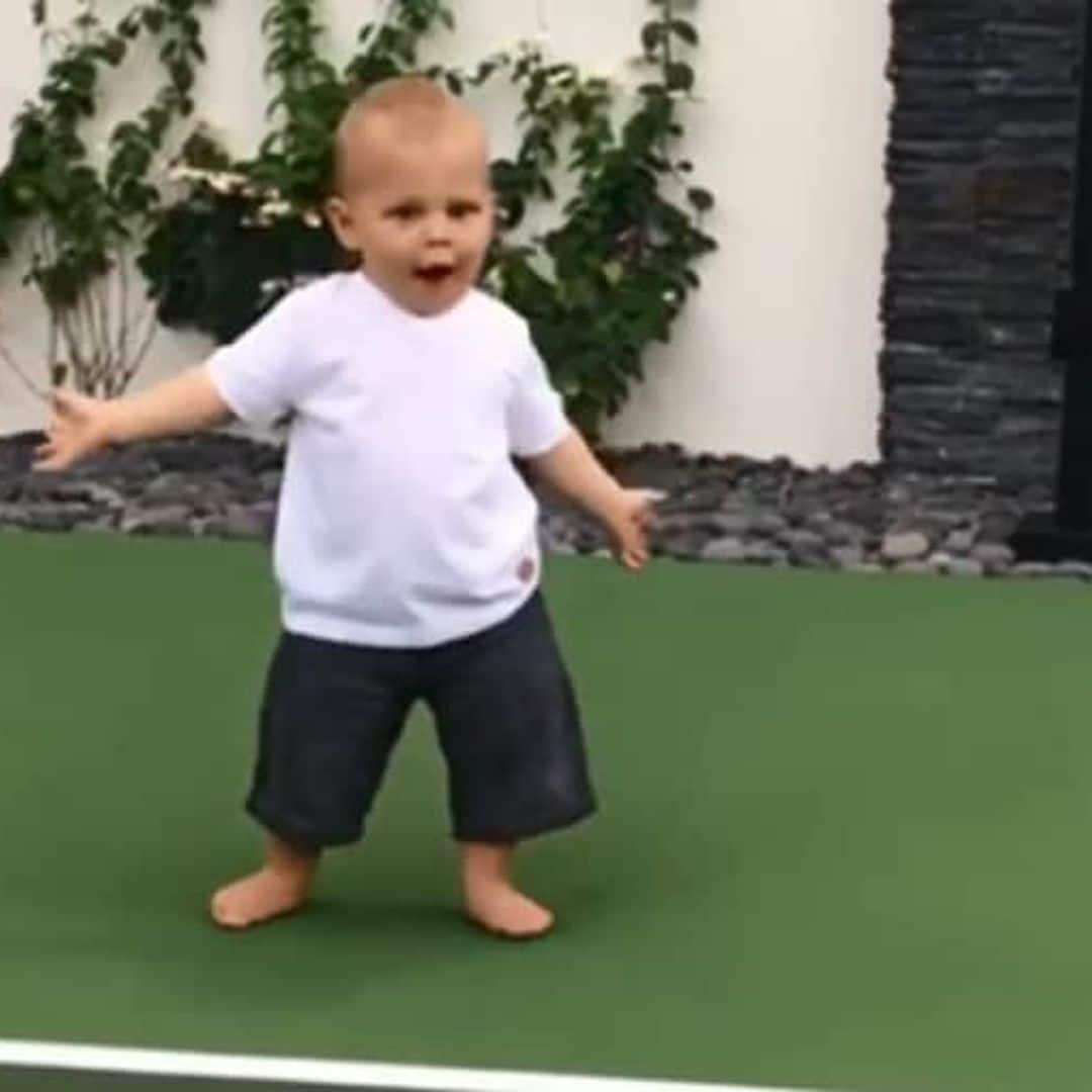 Enrique Iglesias and Anna Kournikova’s son busts some serious moves to a rap song