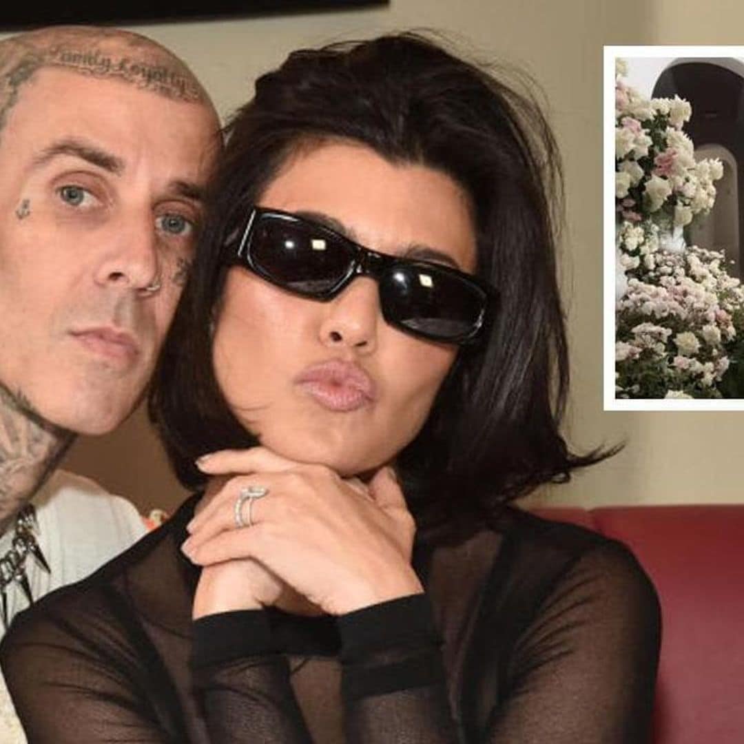 Kourtney Kardashian reveals what she does with the extreme amount of flowers Travis Barker buys her