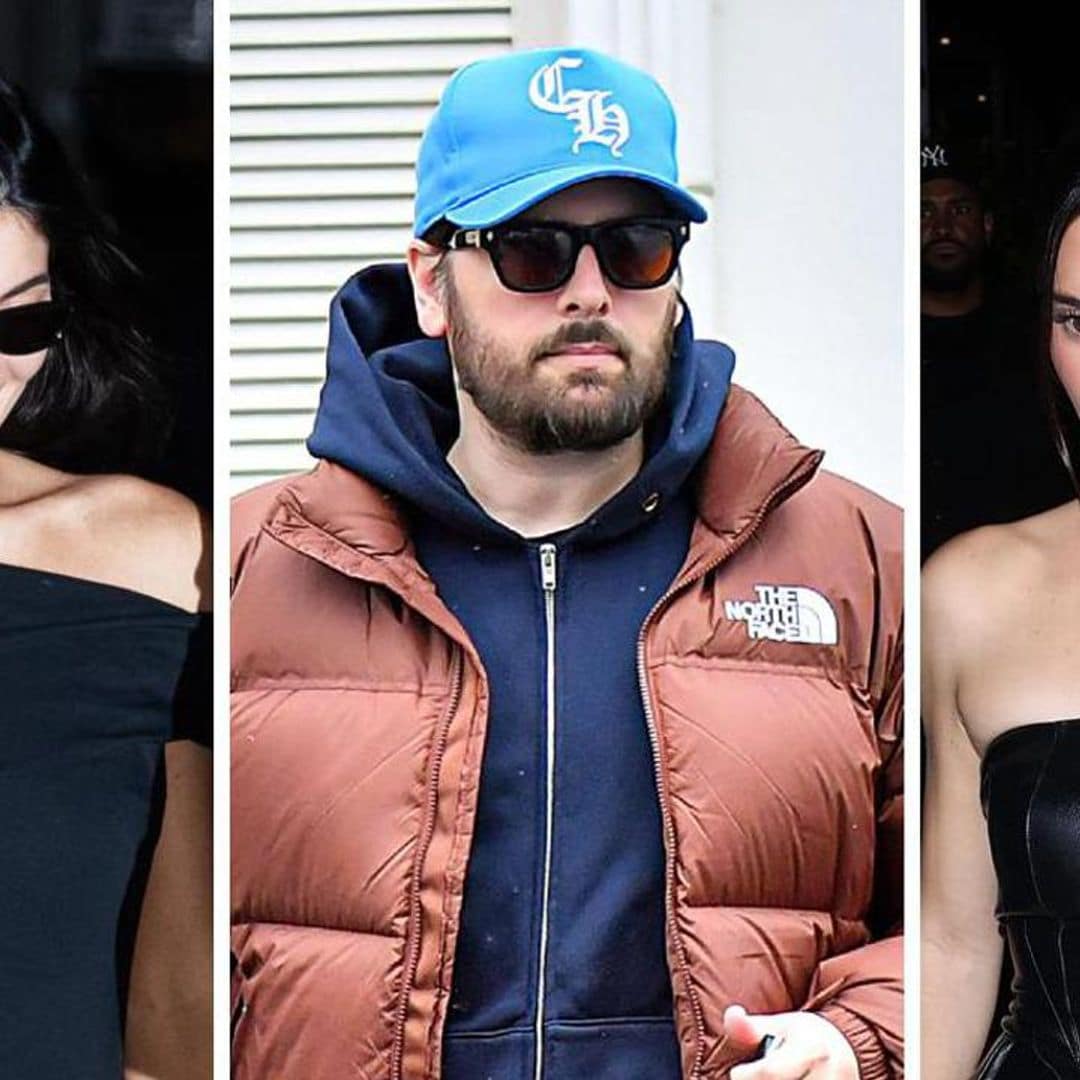 Kendall and Kylie Jenner hop off the private jet with Scott Disick and his kids