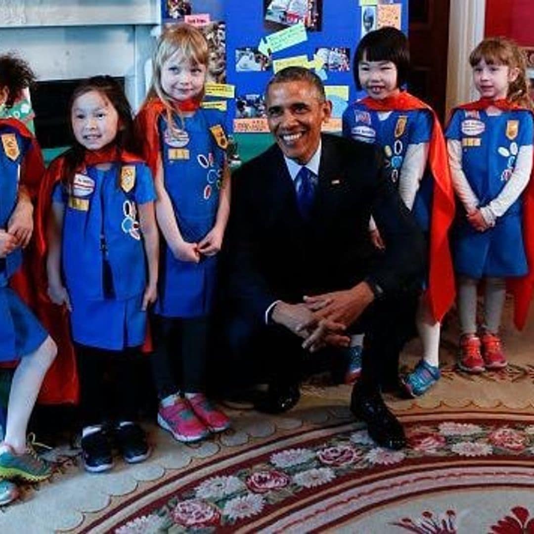 Too cute: President Obama hosts science fair at White House