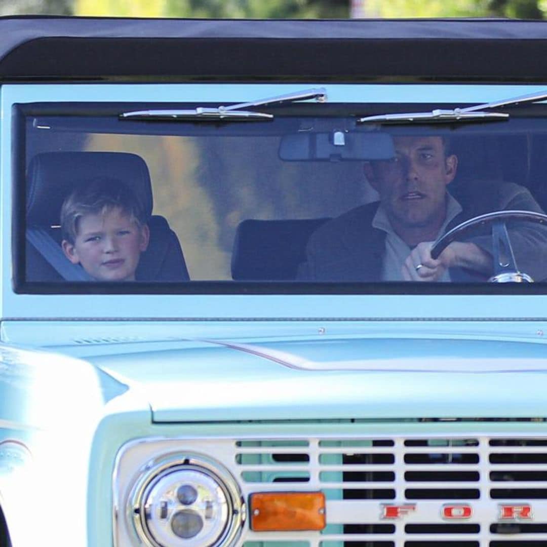 New wheels! Ben Affleck drives Samuel in a custom electric Ford Bronco