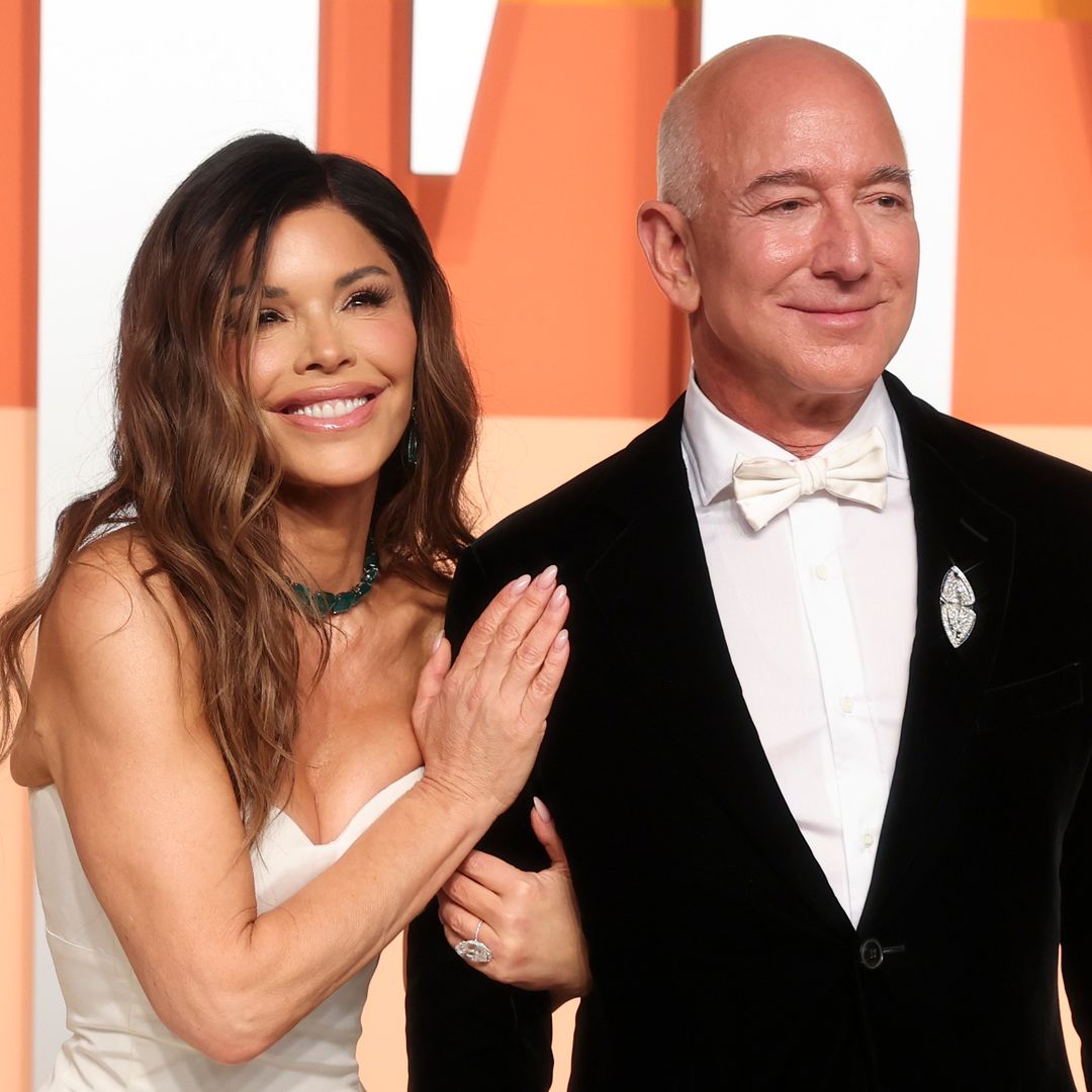 Lauren Sanchez: A bridal vision at the Vanity Fair Oscars after-party with fiancé Jeff Bezos