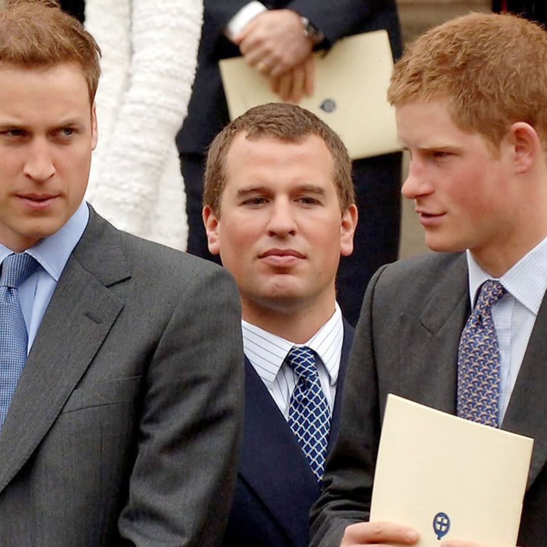 Who will be walking between Prince Harry and Prince William at Prince Philip’s funeral?