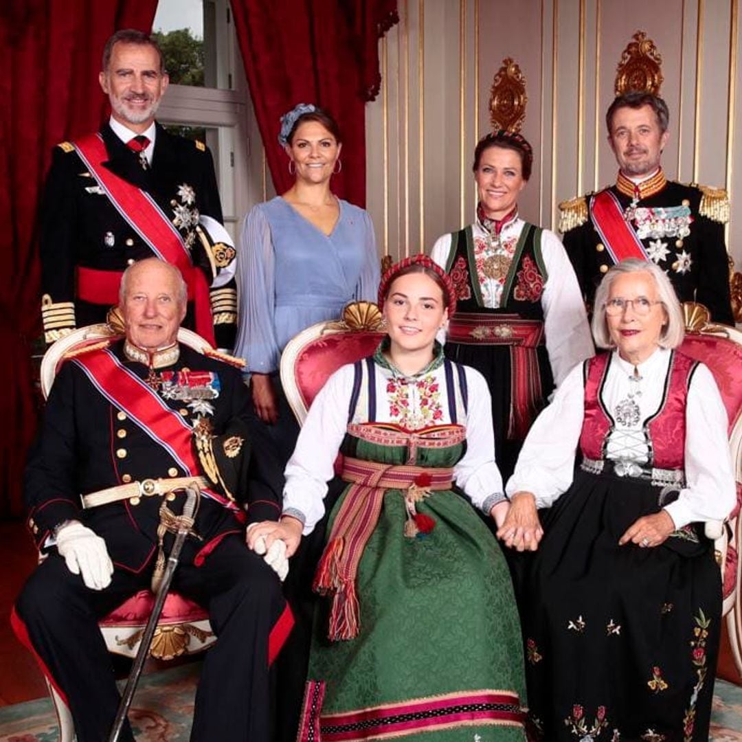 King Felipe leads guests at the confirmation of his royal goddaughter