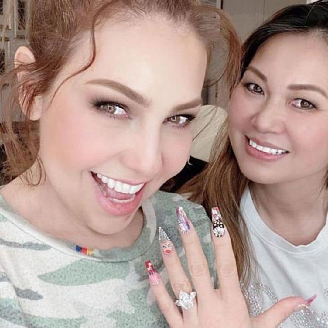 Bling out your nails like Thalía: see her insane nail art featuring gems, butterflies and Marilyn Monroe!