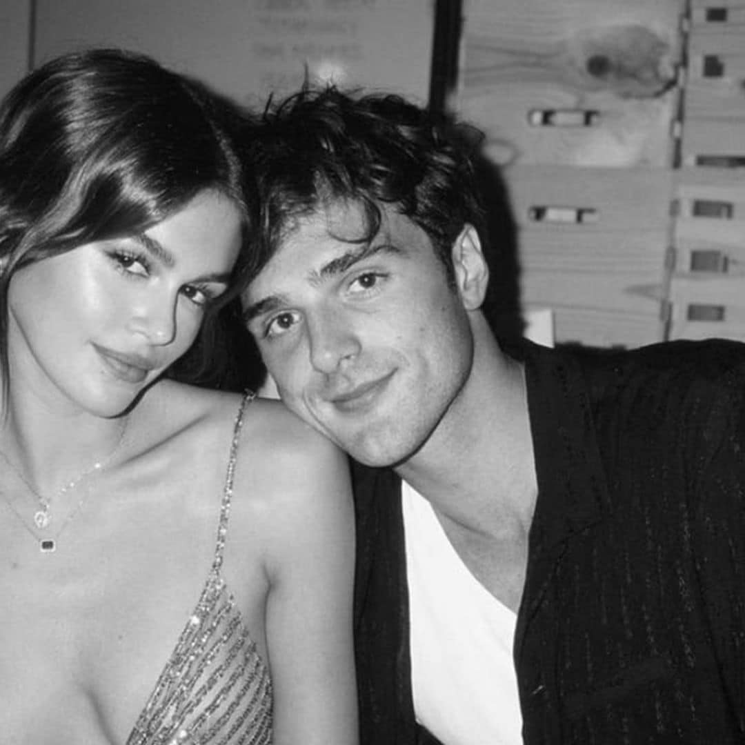 Kaia Gerber flirtatiously posed with boyfriend Jacob Elordi at her 20th birthday party