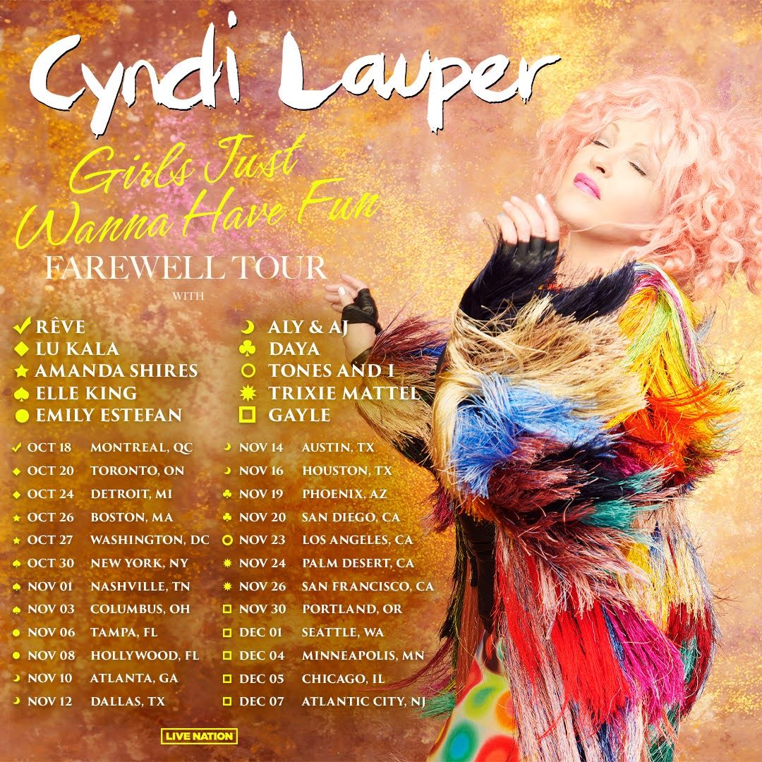 Cyndi Lauper farewell tour dates