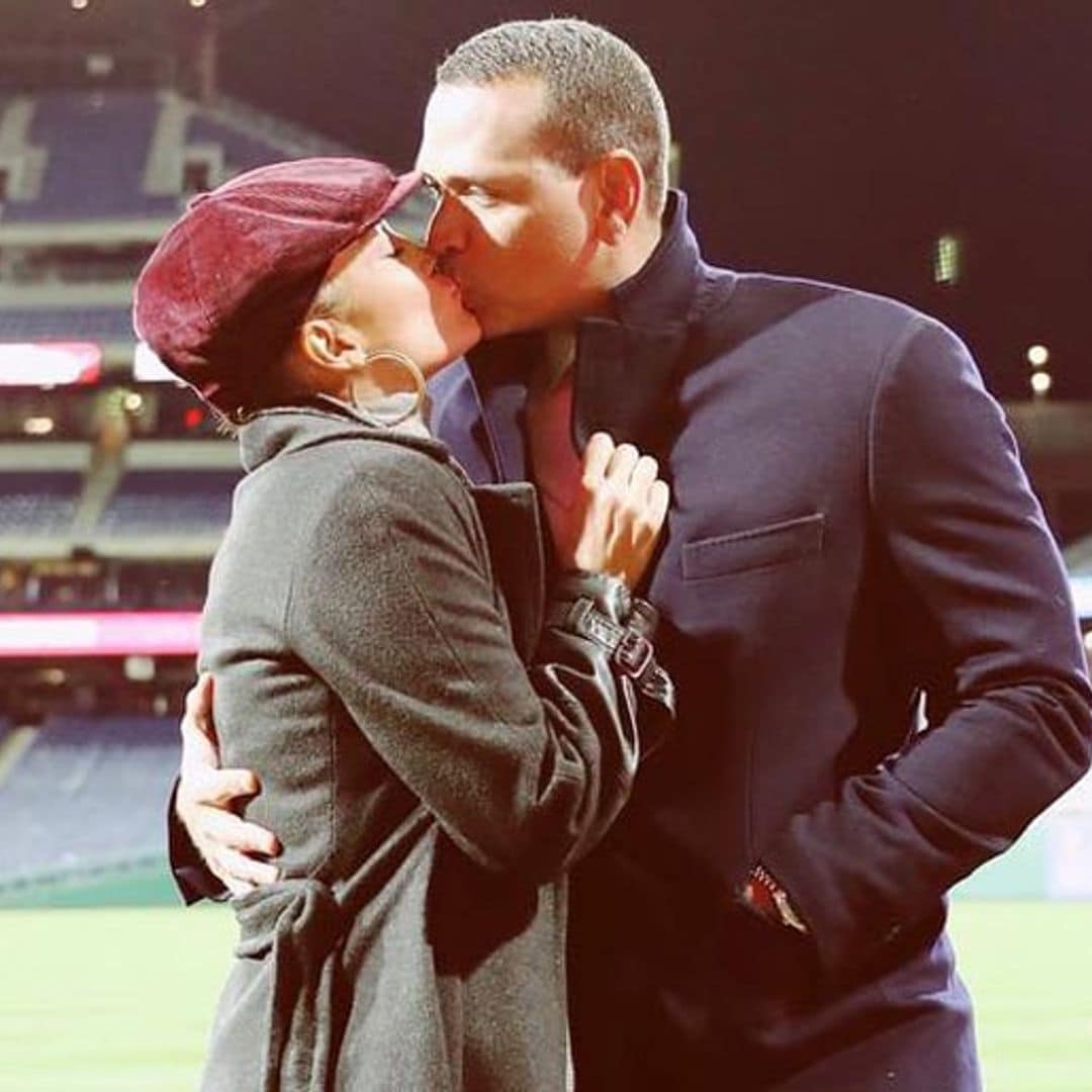 JLo and A-Rod cuddle up on sporting date - but her shoes steal the show!