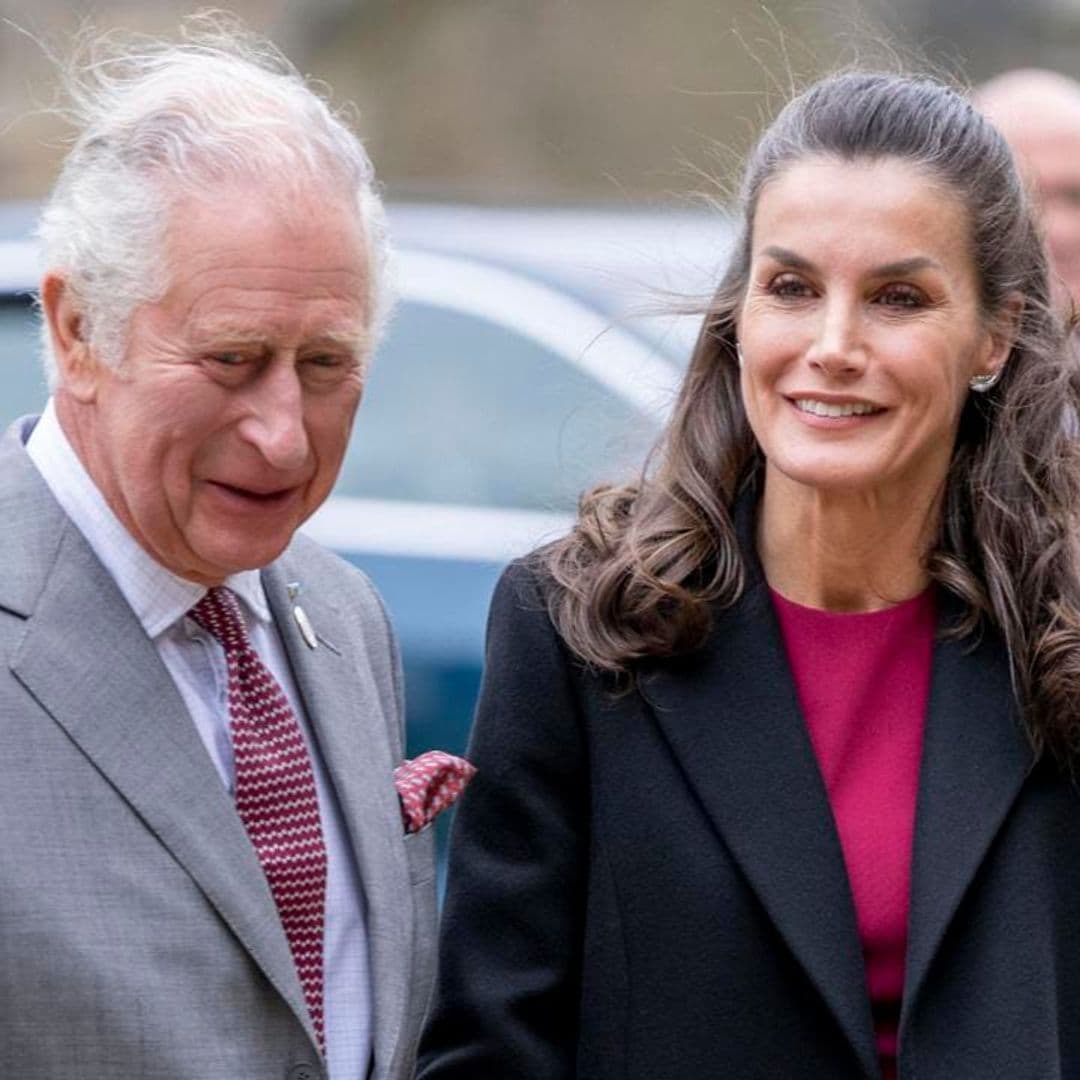 Queen Letizia visits Auckland Castle with Prince Charles in the UK