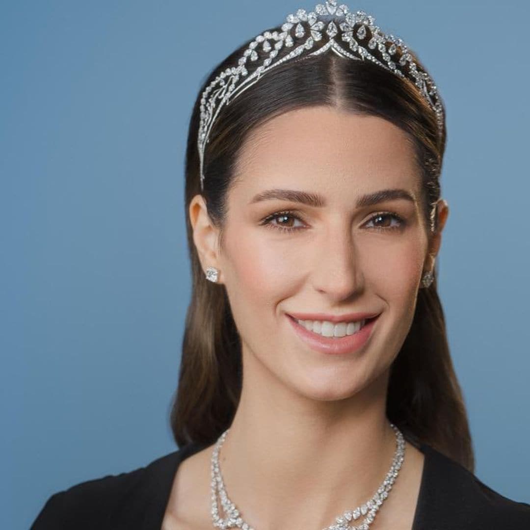 Mom-to-be Princess Rajwa wears her wedding tiara in new official portrait