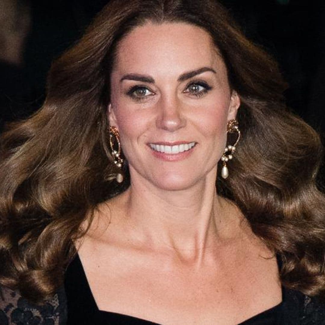 Kate Middleton wows in sheer gown for glam parents' night out with William