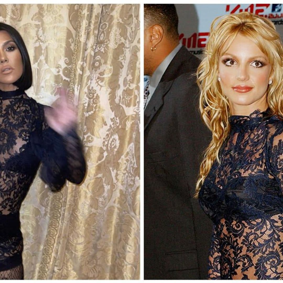 Kourtney Kardashian wore the same lace dress Britney Spears wore 10 years ago