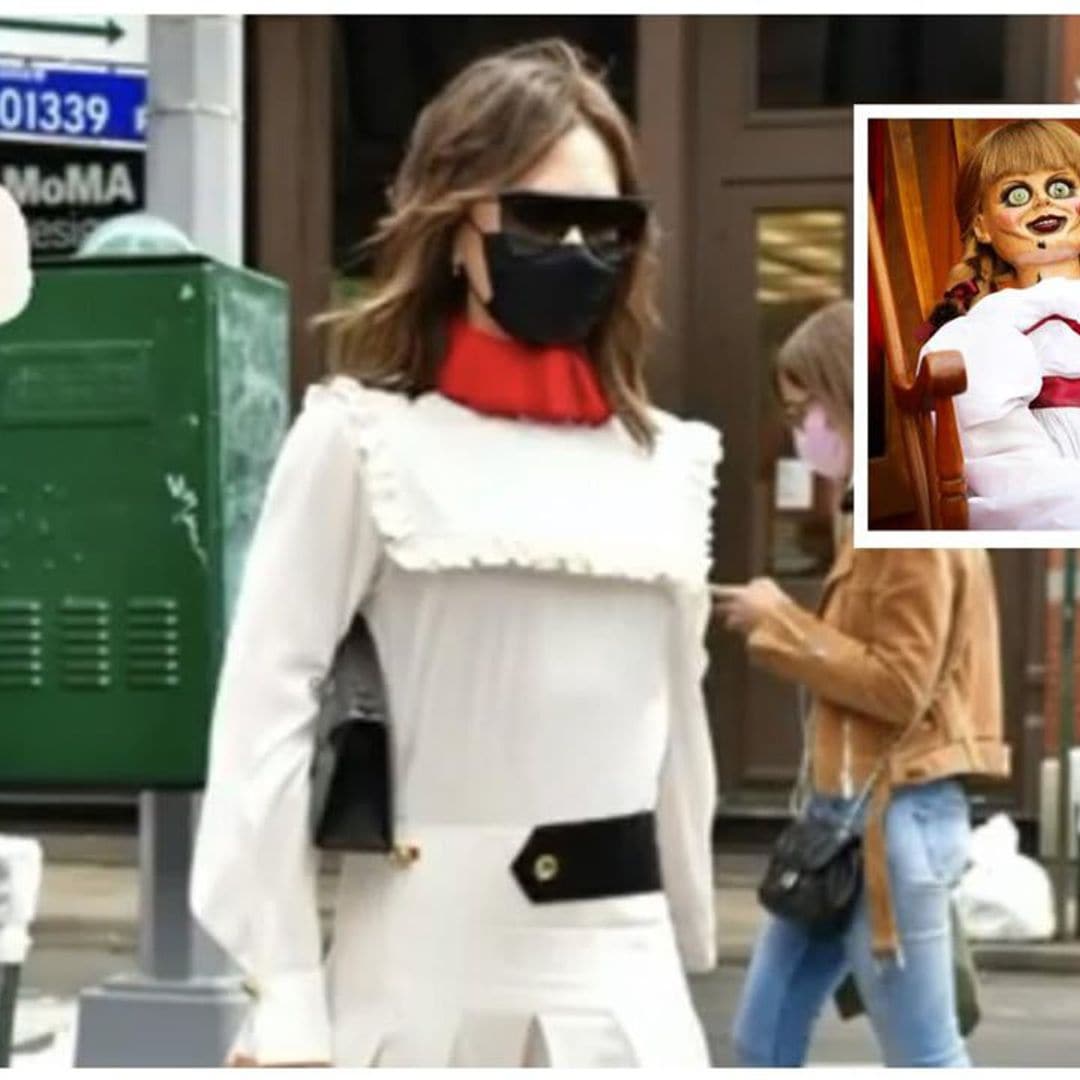 Victoria Beckham’s favorite New York look strikes a scary resemblance to the Annabelle doll