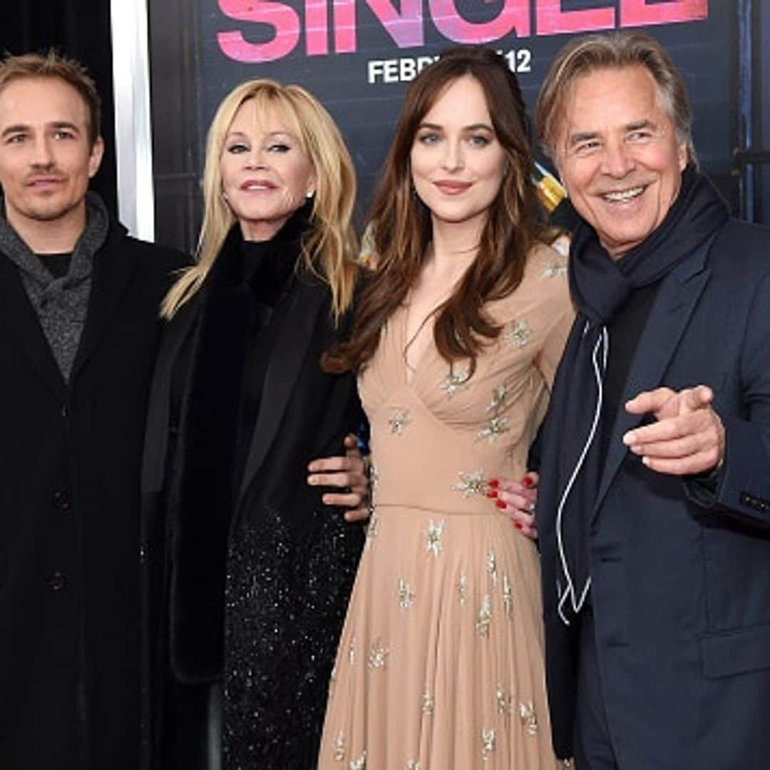 Friendly exes Melanie Griffith and Don Johnson support daughter Dakota Johnson at 'How to Be Single' premiere