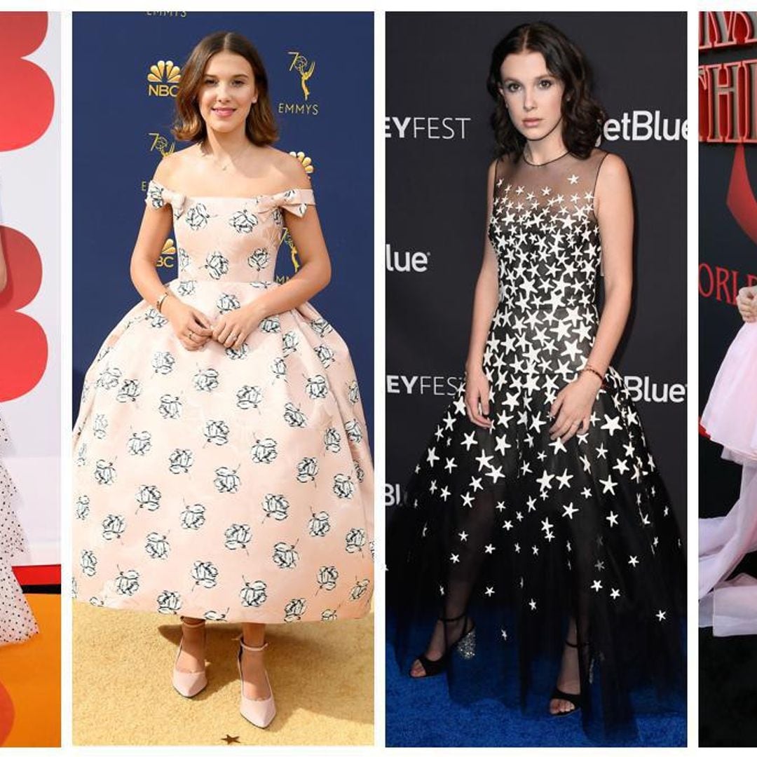 Millie Bobby Brown stars in Eleven red carpet looks that show off her Audrey Hepburn style