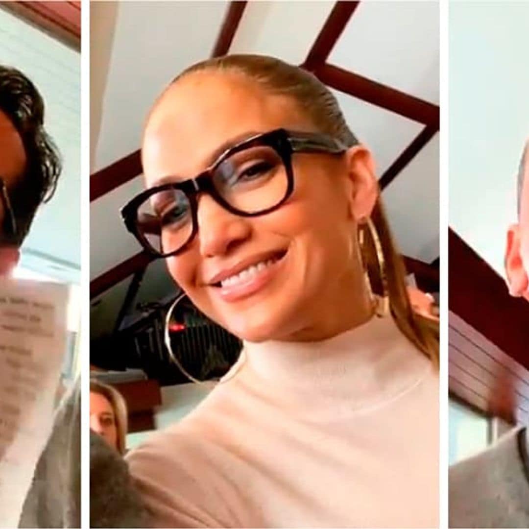 Modern Family! Jennifer Lopez, Alex Rodriguez and Marc Anthony sing their hearts out at their twins' school festival