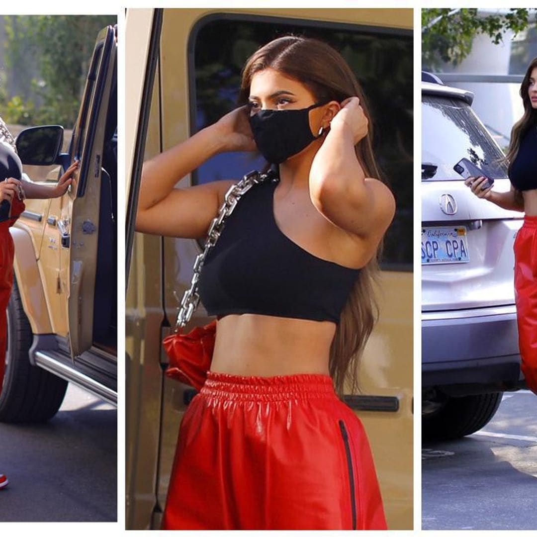 Exclusive: Kylie Jenner is red hot as she is seen leaving a photoshoot