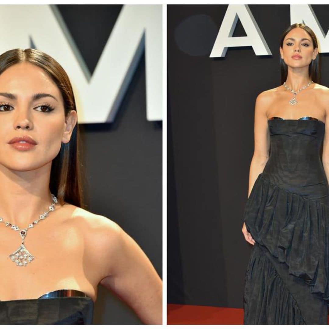 Eiza González wears a gorgeous black gown on the red carpet