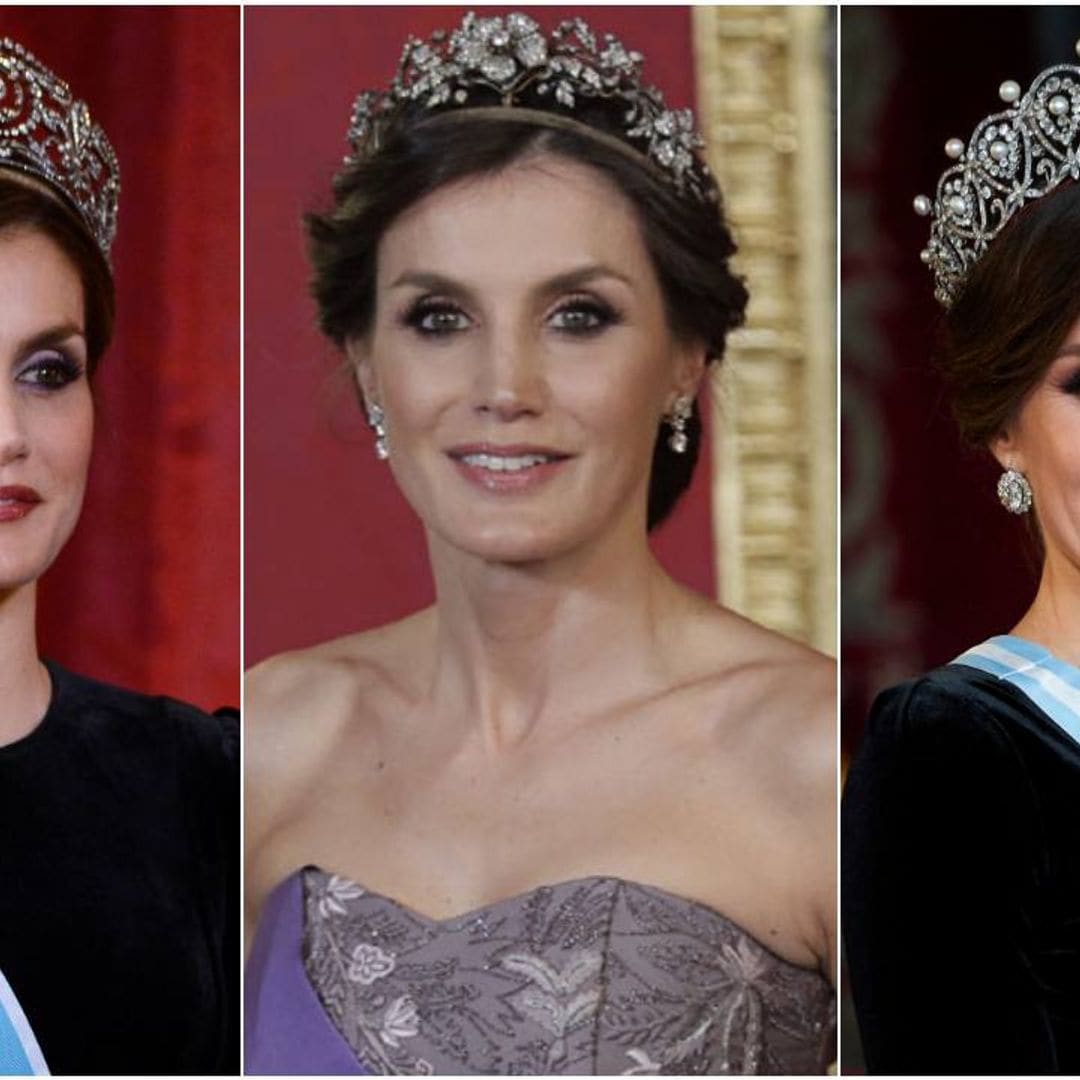 Queen Letizia's sparkling tiara collection