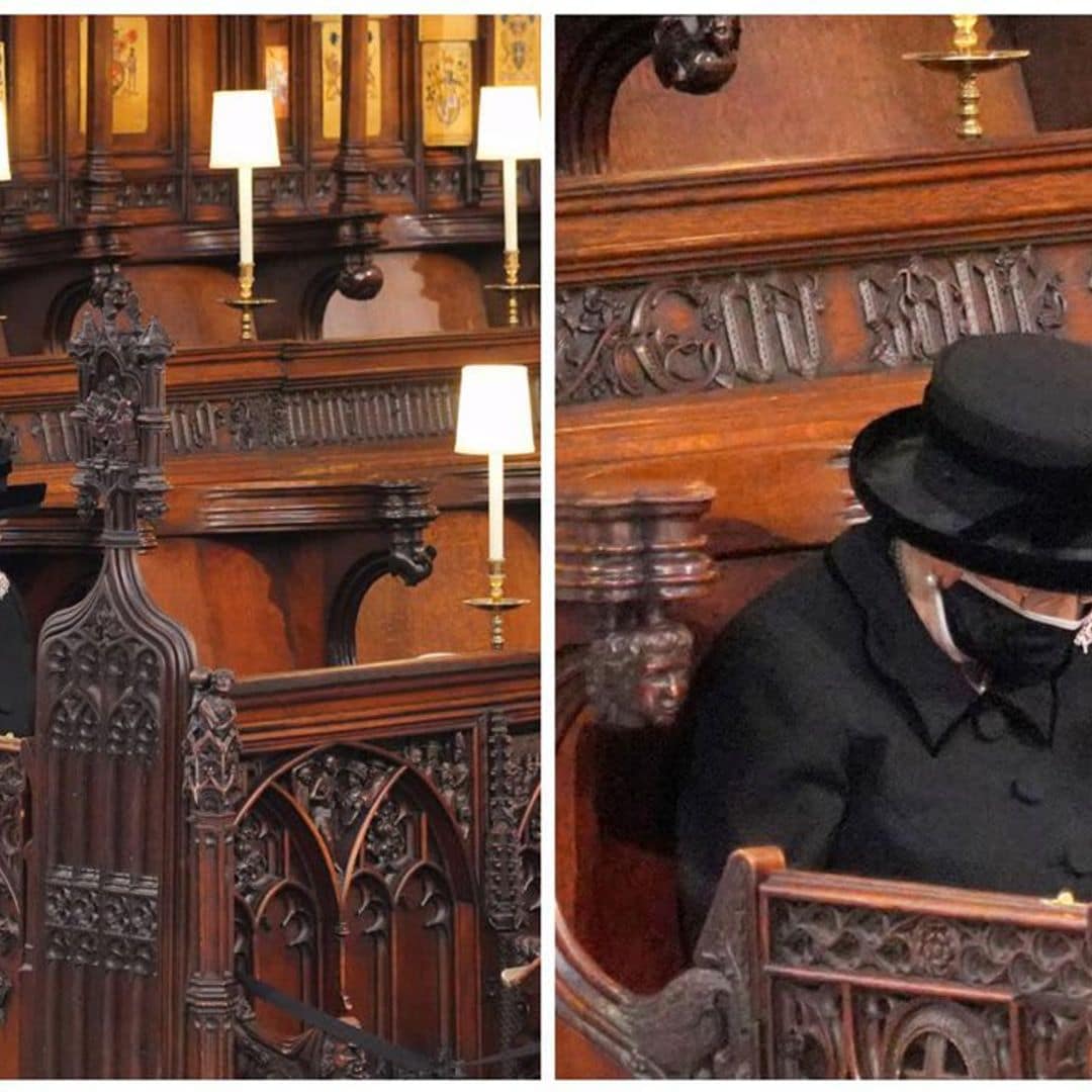 Queen sits alone at her husband Prince Philip’s funeral