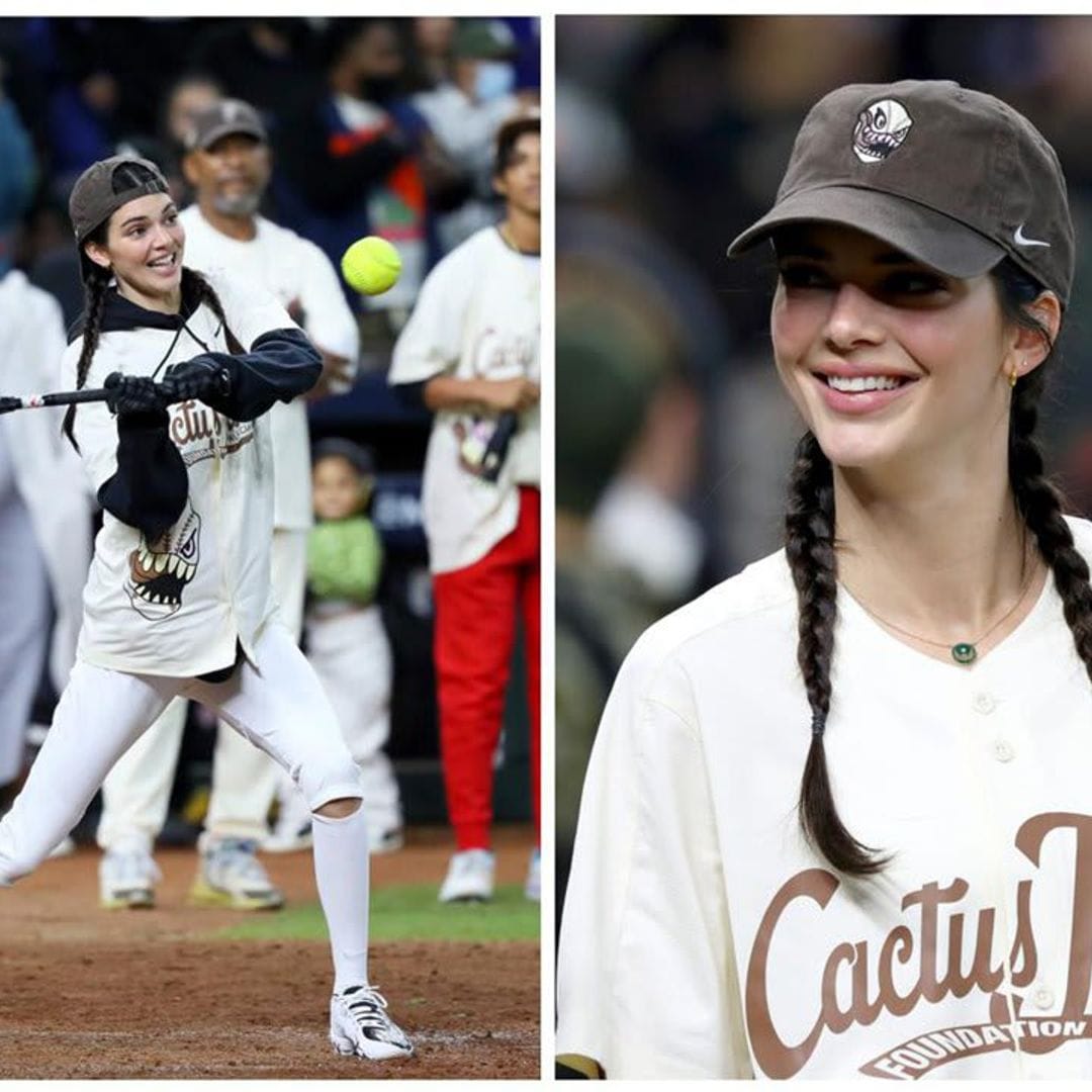 Kendall Jenner changes her heels for cleats at Travis Scott’s charity softball game