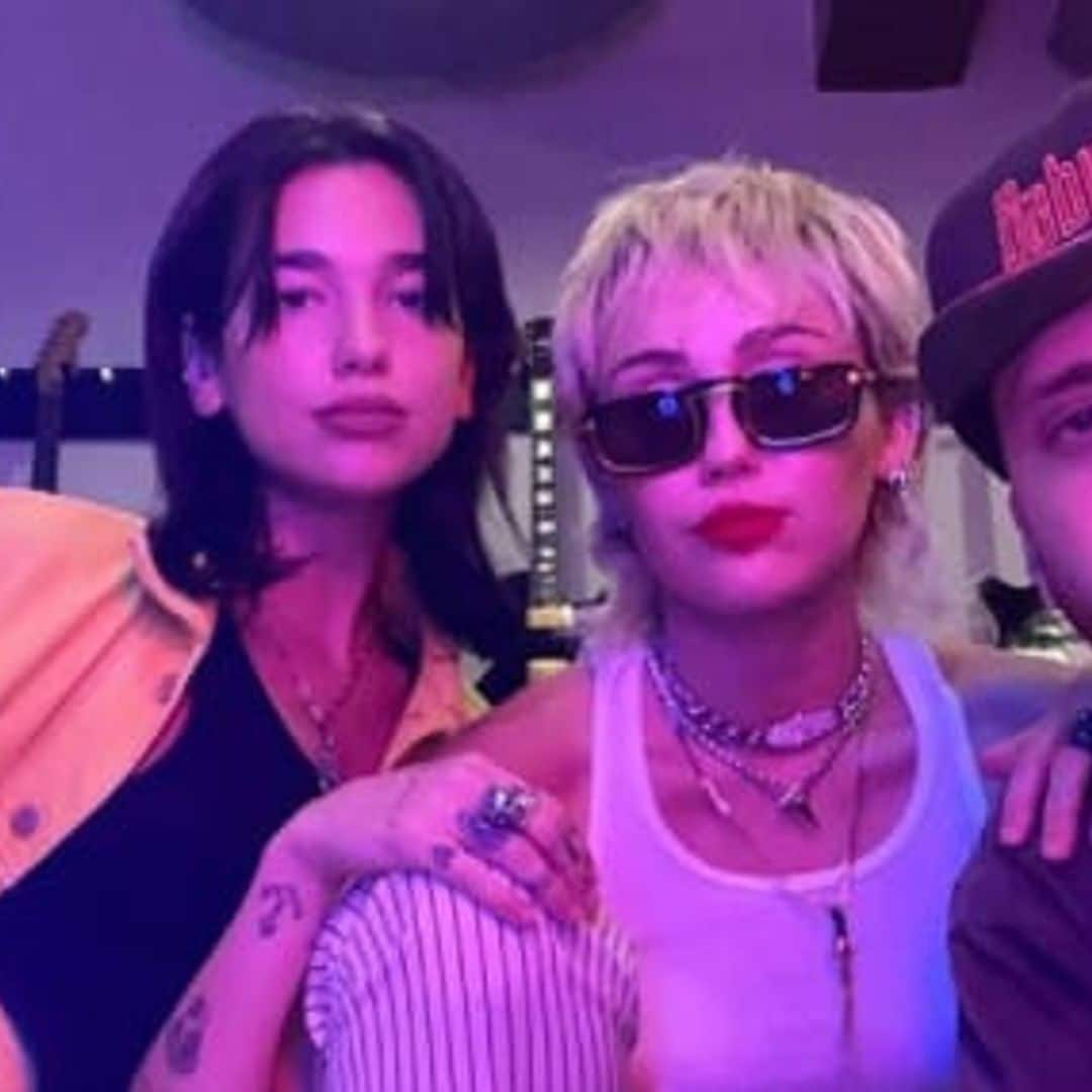 Miley Cyrus and Dua Lipa were spotted in New York City working on a secret project together