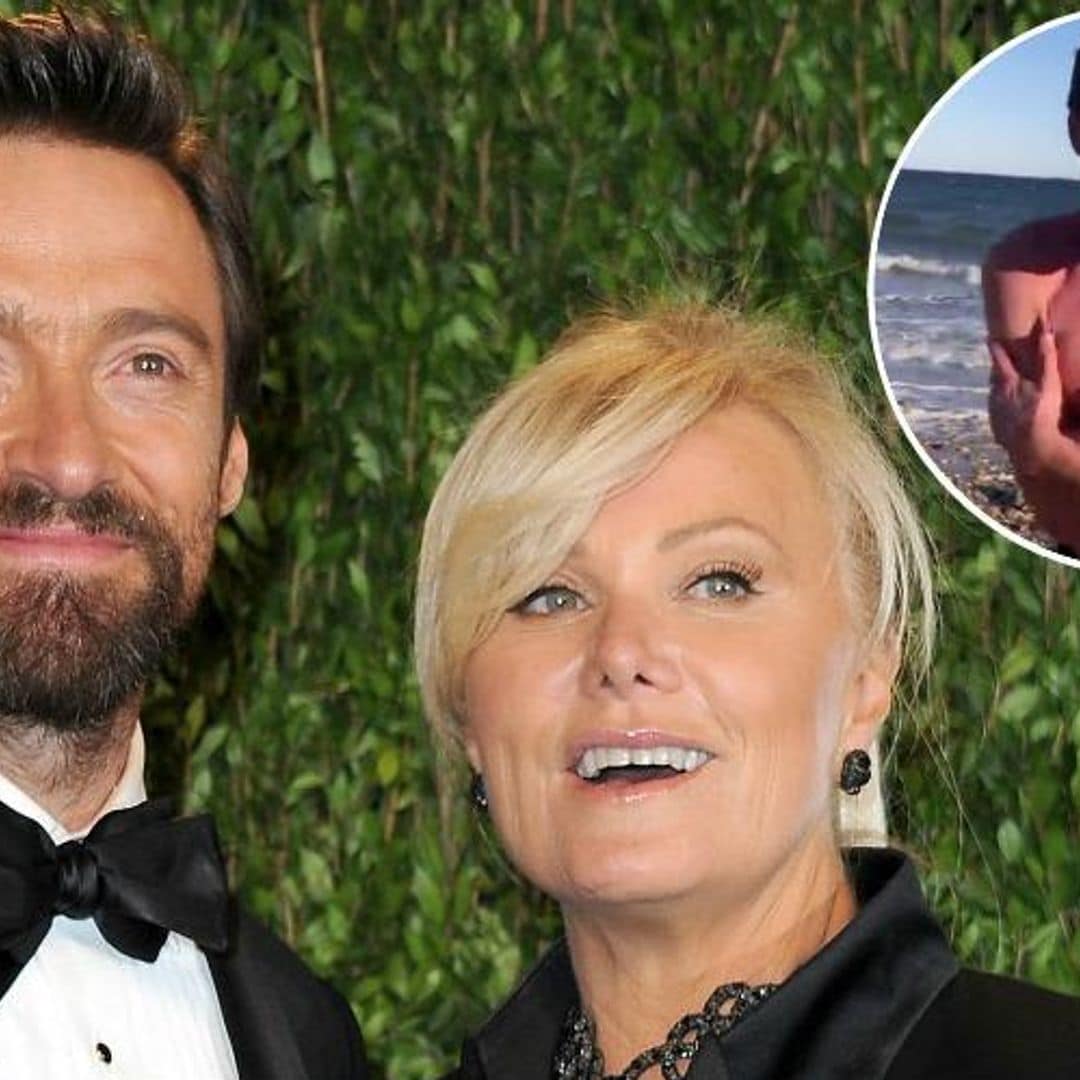 Hugh Jackman strips down for wife's birthday and does a polar plunge!