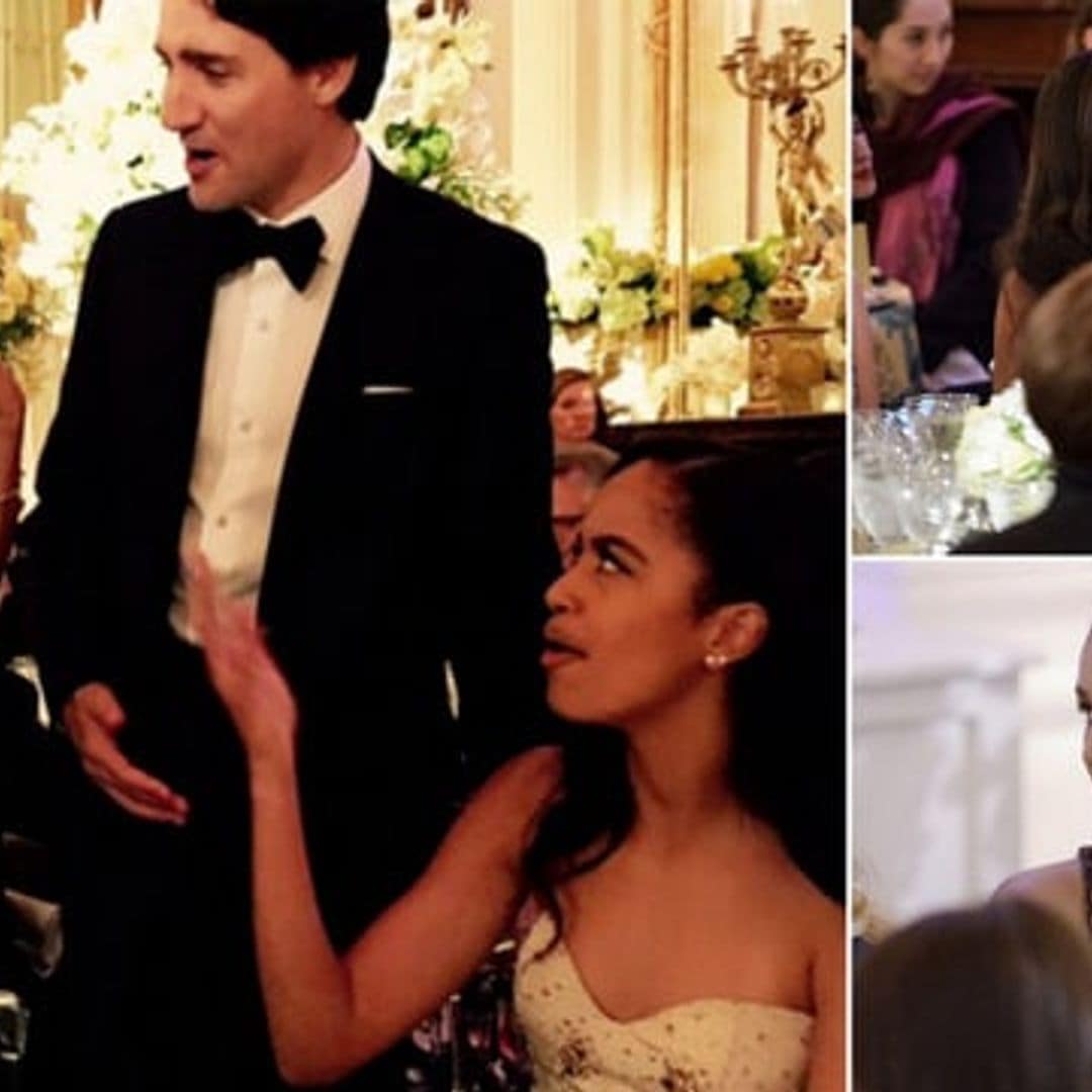 Malia and Sasha Obama attend their first state dinner: Photos