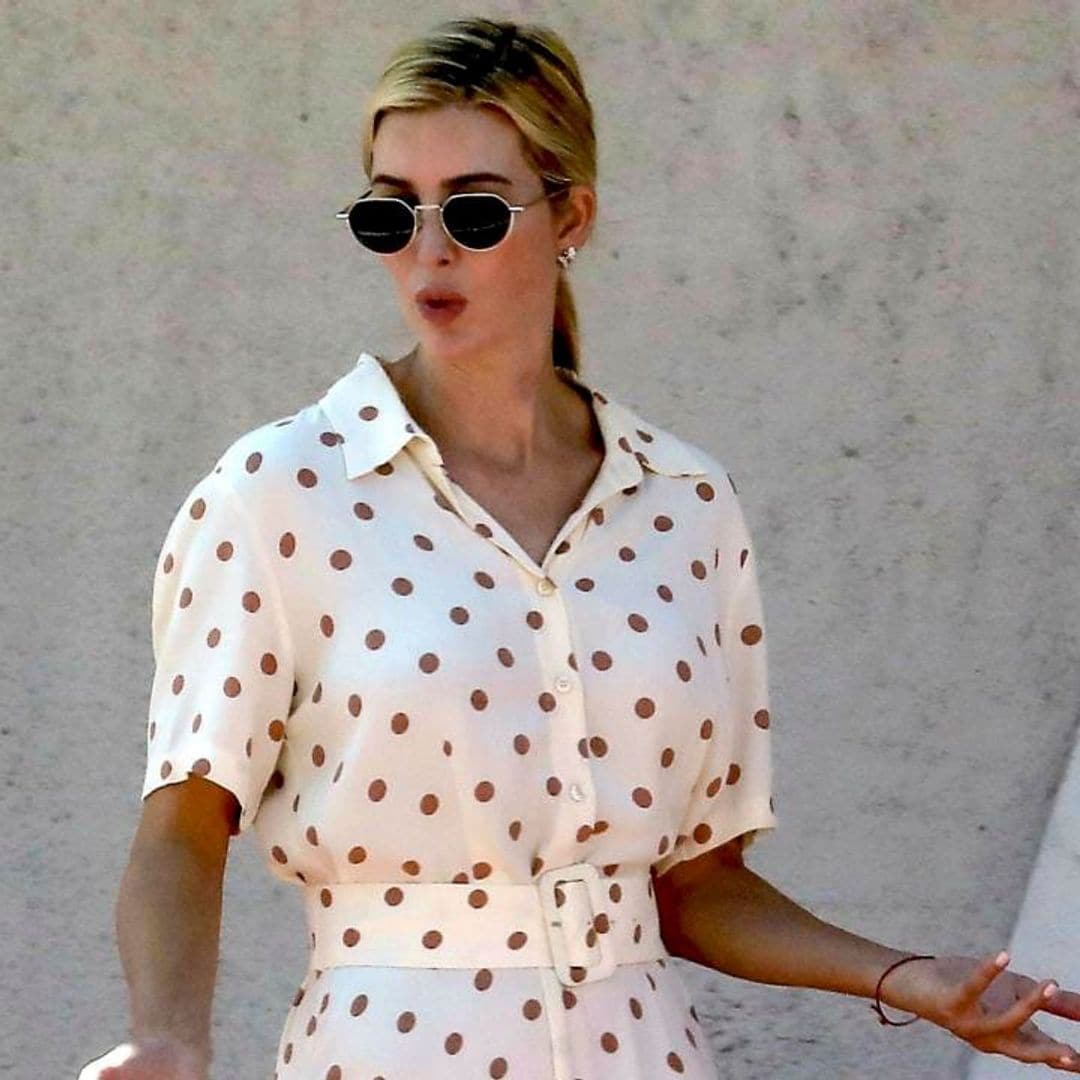 Ivanka Trump wears a summery polka-dot jumpsuit in Miami