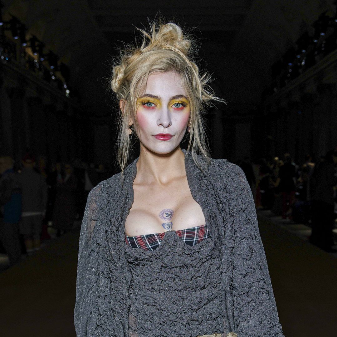 Paris Jackson embraces vibrant yellow eyeshadow look at Vivienne Westwood's Paris Fashion Week show