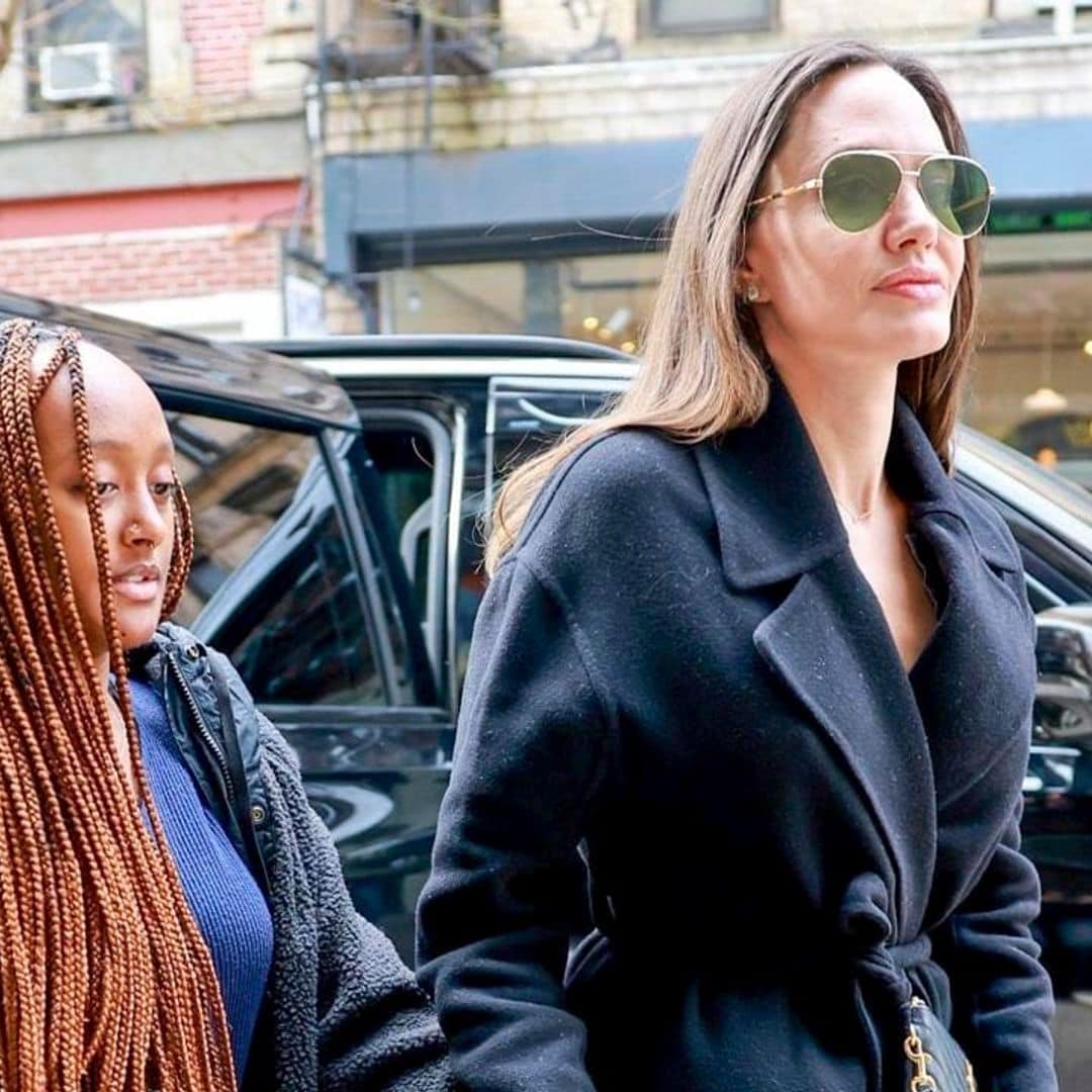 Angelina Jolie takes her daughter Zahara Jolie-Pitt shopping in New York City