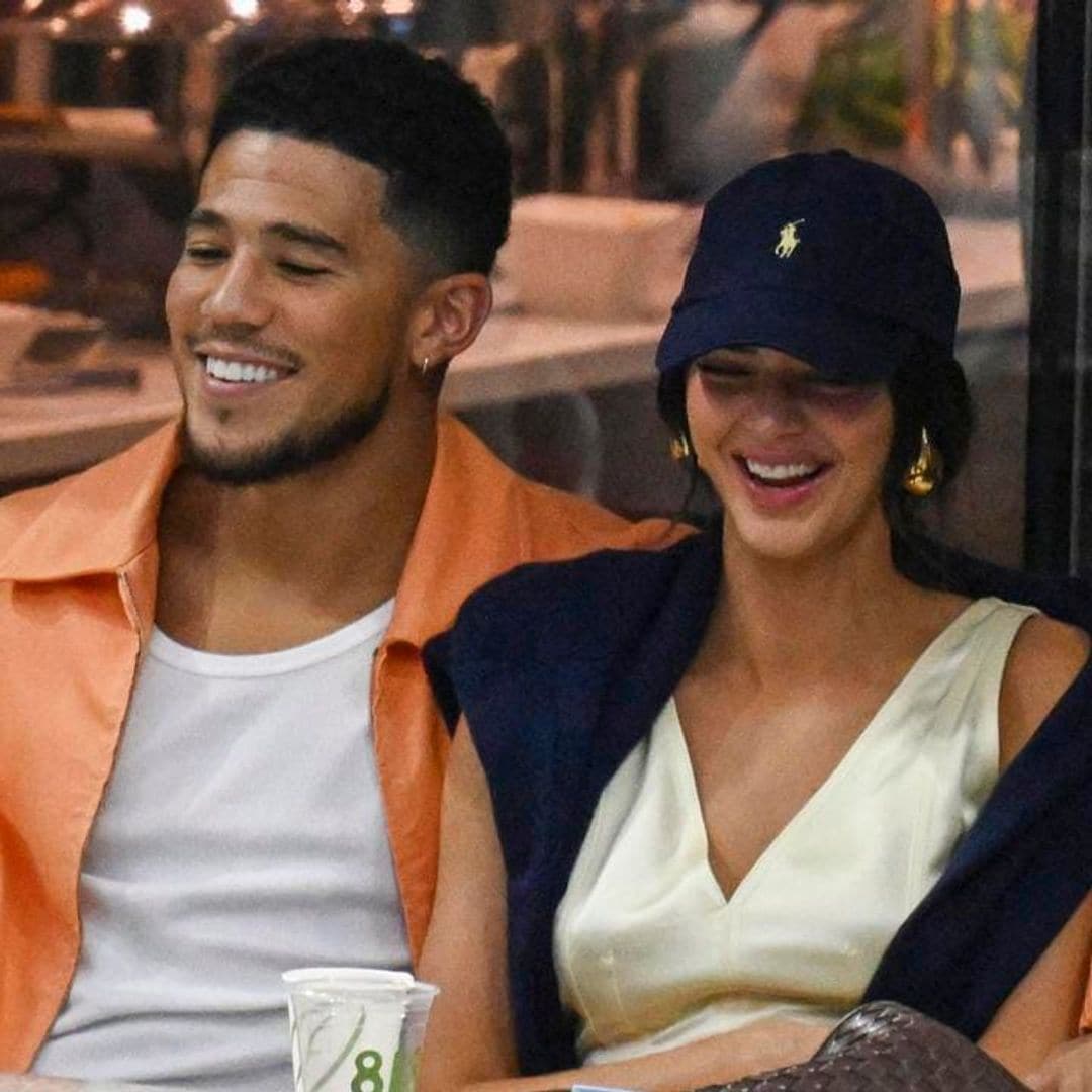 Kendall Jenner and Devin Booker kiss and cuddle at U.S. Open