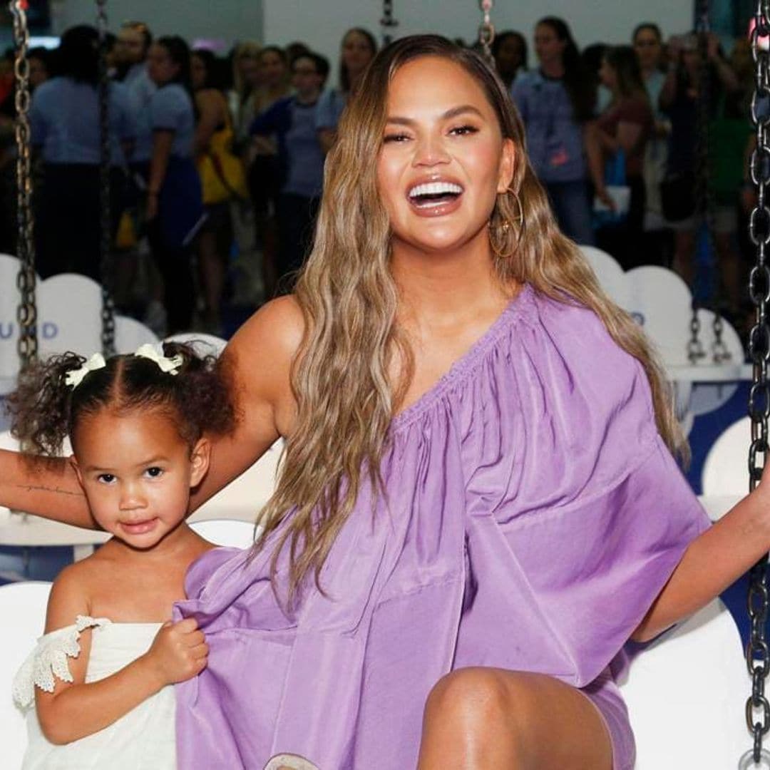 Chrissy Teigen is recovering from surgery and shows most epic card from Luna