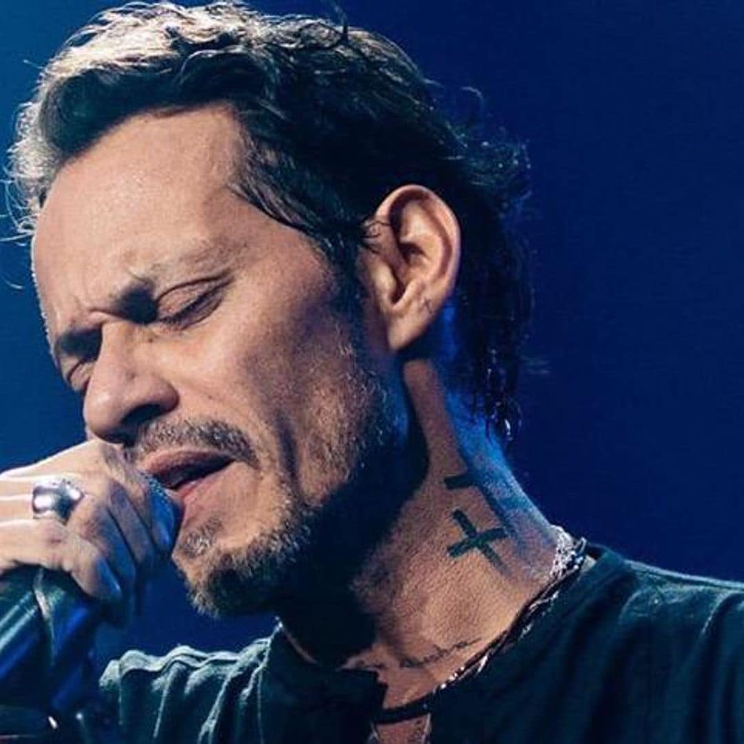 Marc Anthony is overcome with emotion during final concert of the year in Puerto Rico