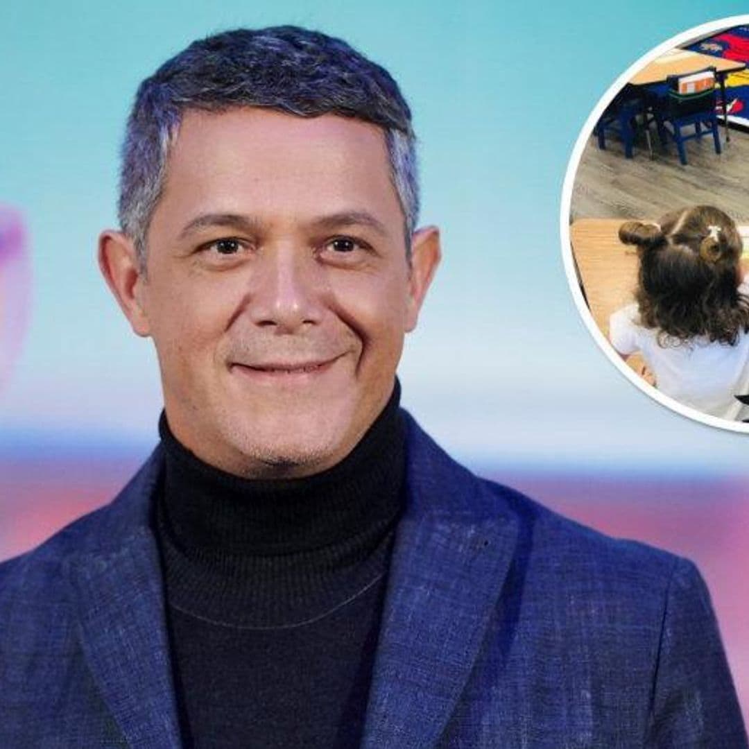 Alejandro Sanz acompaña a su hija Alma en su primer día clases