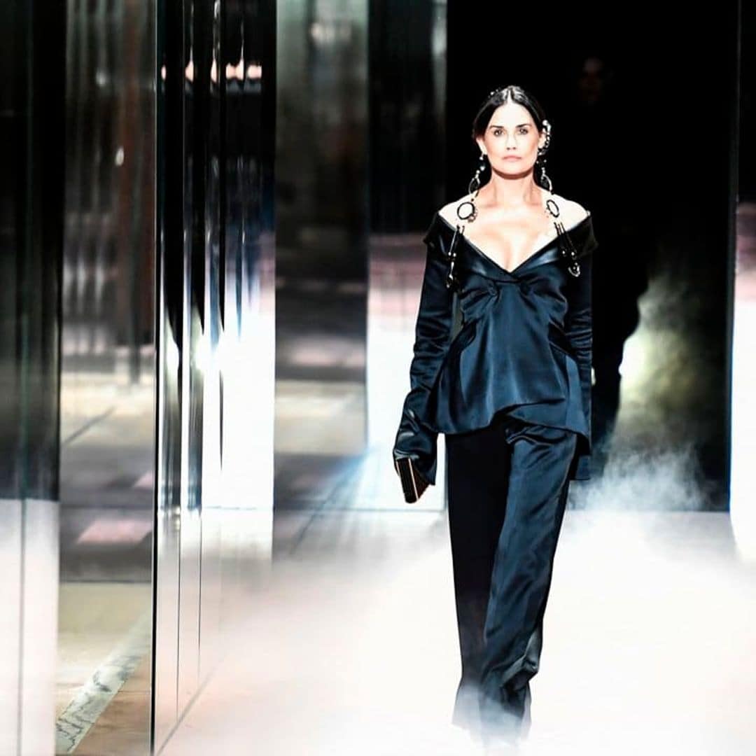 Demi Moore makes a surprise runway appearance at Fendi fashion show