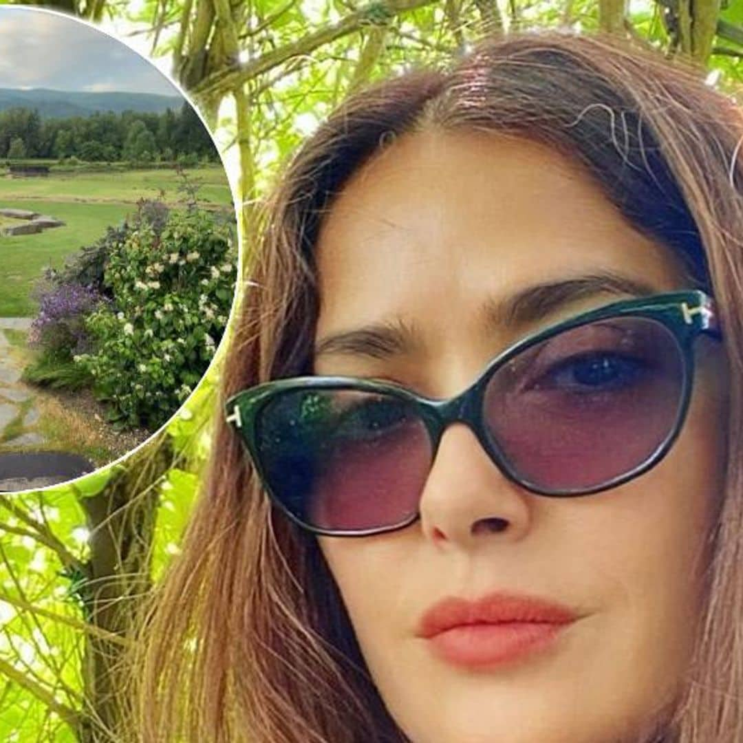 Salma Hayek gives rare tour of breathtaking backyard and it’s an animal sanctuary