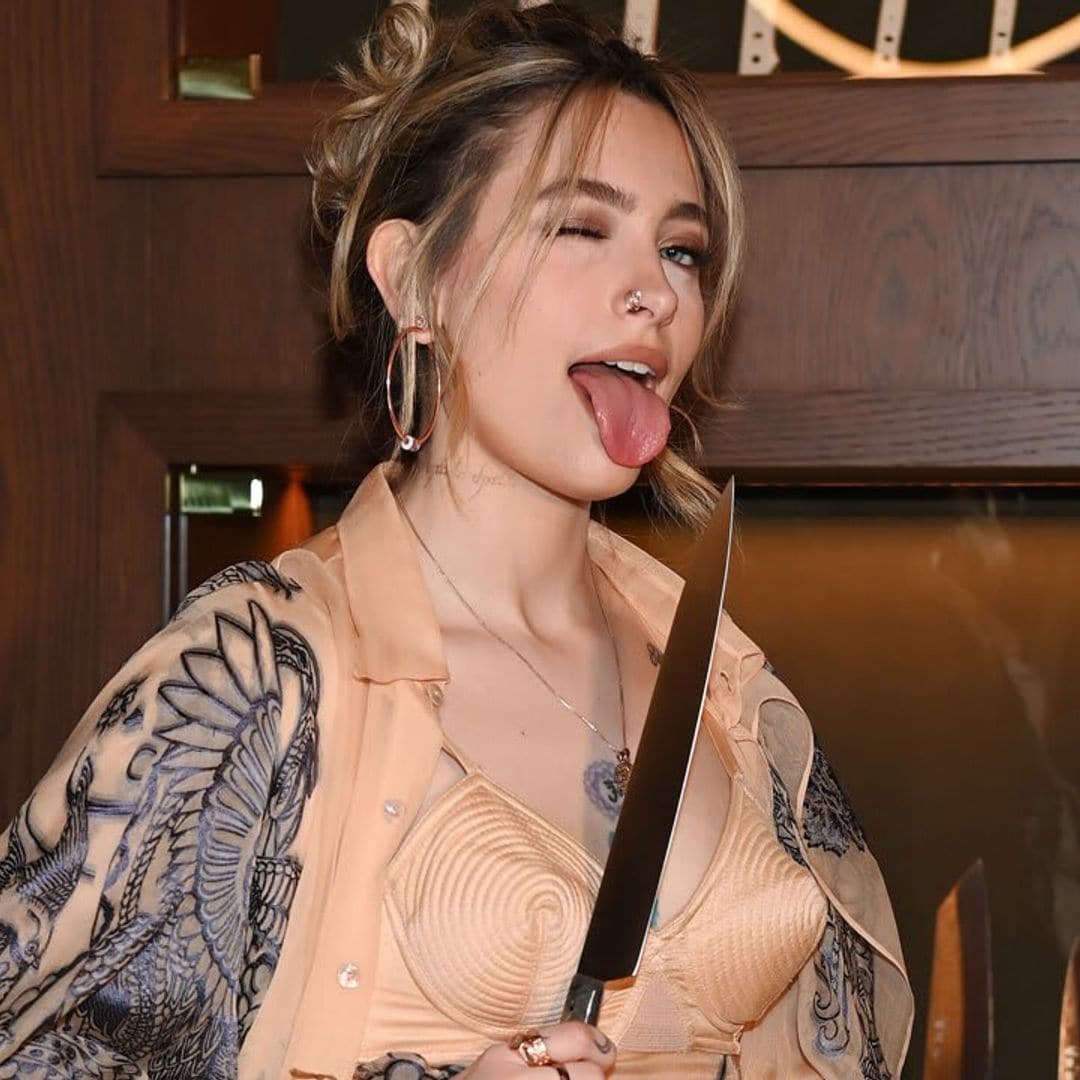 Paris Jackson wears Madonna-inspired cone bra at star-studded Las Vegas restaurant launch