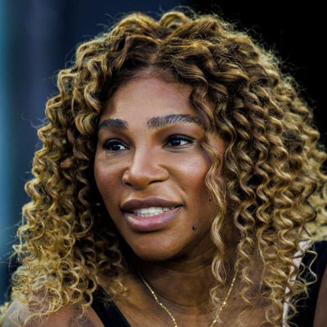 Serena Williams shows off her curves attempting to fit into a pre-baby Valentino skirt