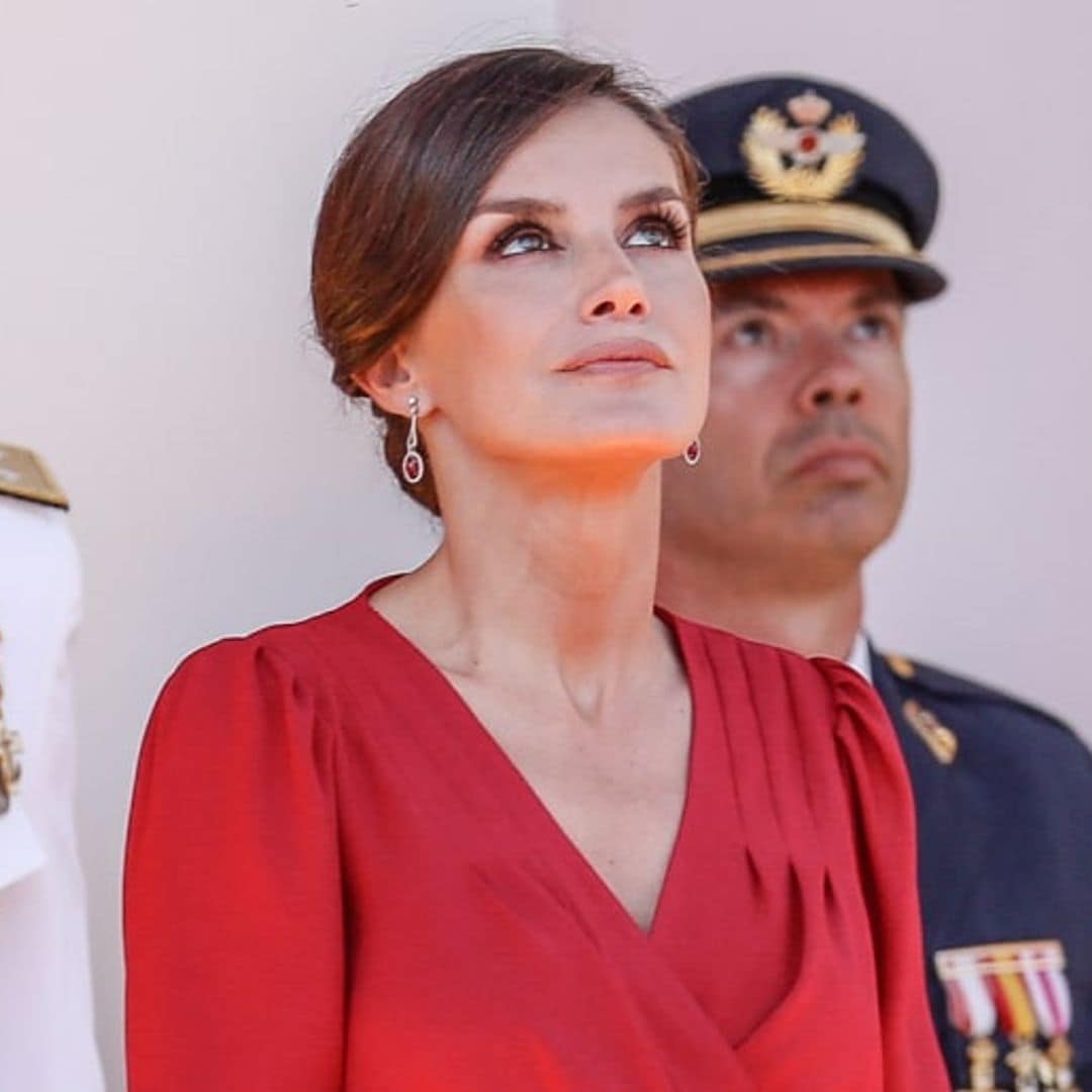 Queen Letizia rings in June at special parade with a red hot look that we need now!