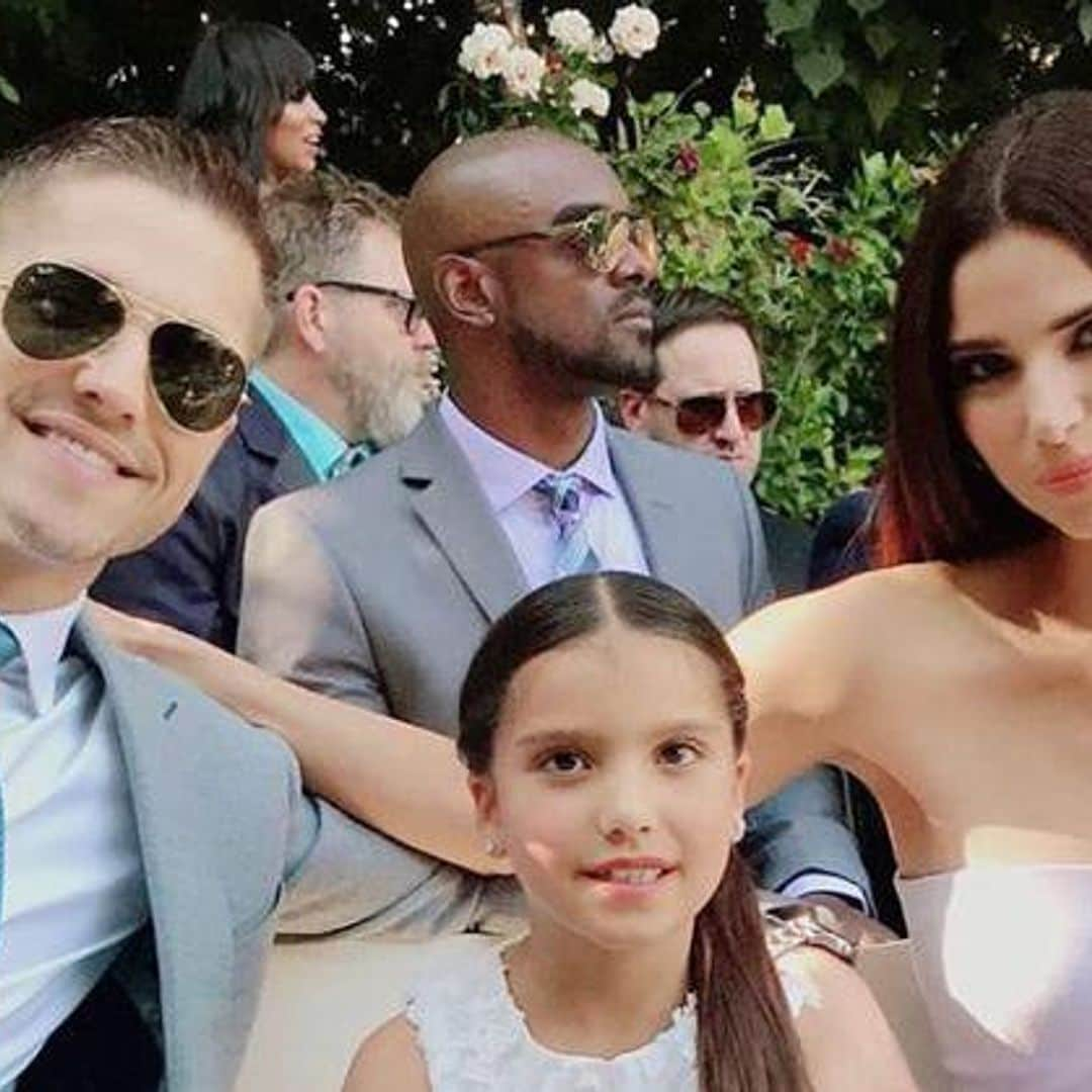 Roselyn Sanchez and Eric Winter attend a wedding and their daughter steals the show